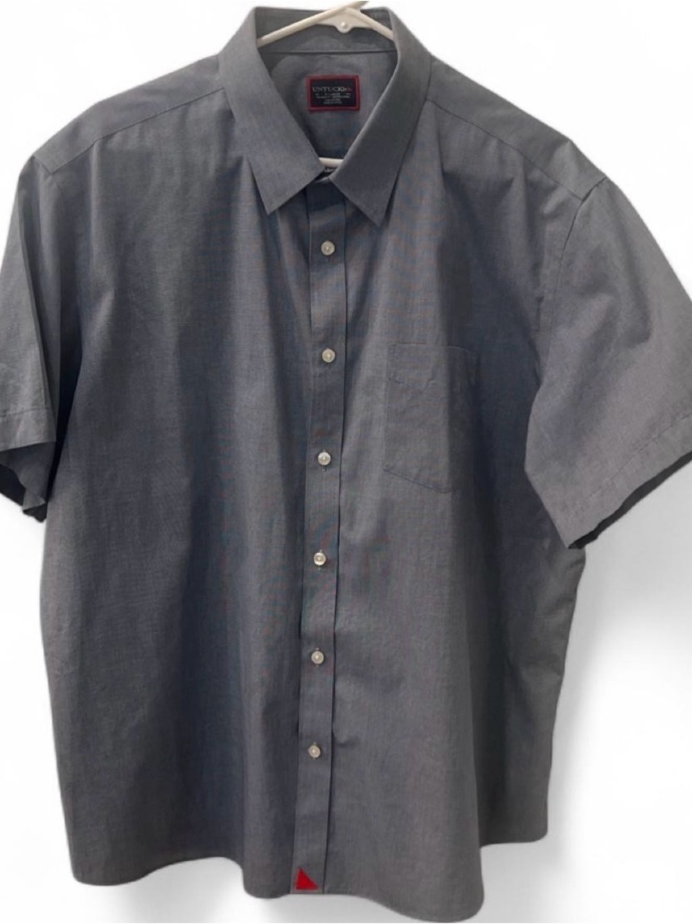 UNTUCKit Men's Short-Sleeve Button-Down Shirt in blue